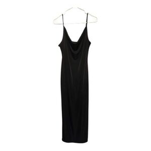 Olivia Rae Black Cowl Neck Body Hugging Long Black Dress Size Medium